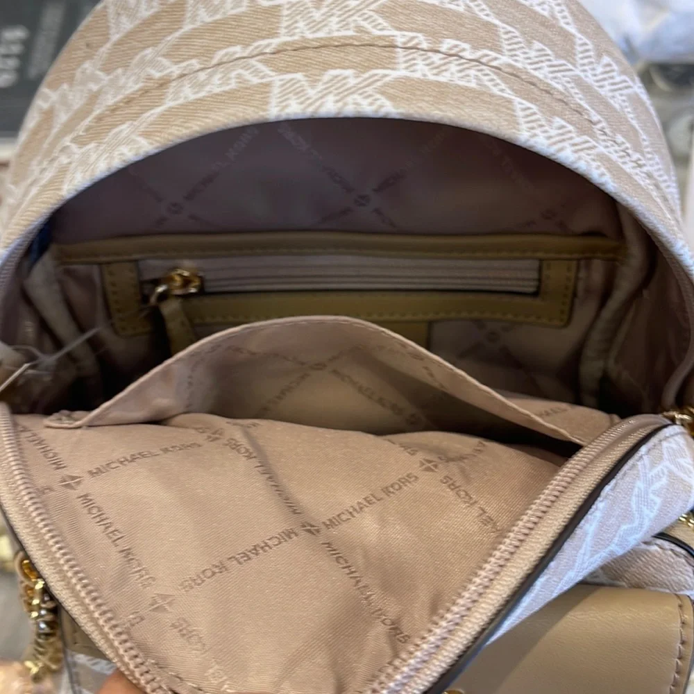 MICHAEL KORS Maisie Extra-Small Logo 2-in-1 Backpack Camel  NWT